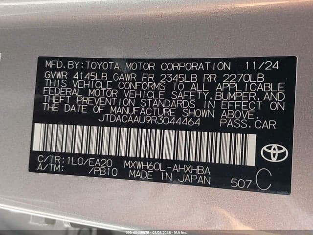 2024 TOYOTA PRIUS LIMITED 9
