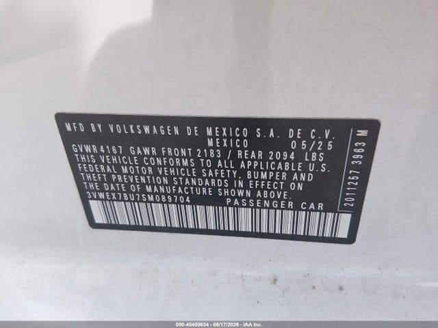 2025 VOLKSWAGEN JETTA 1.5T SE 9