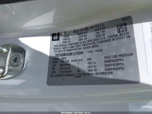2017 CHEVROLET COLORADO 2WD WT 9