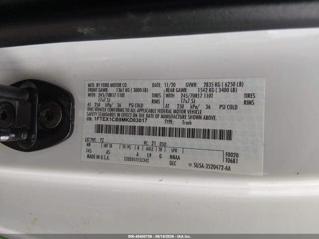 2021 FORD F-150 XL 9