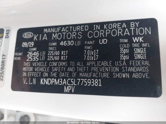 2020 KIA SPORTAGE LX 9