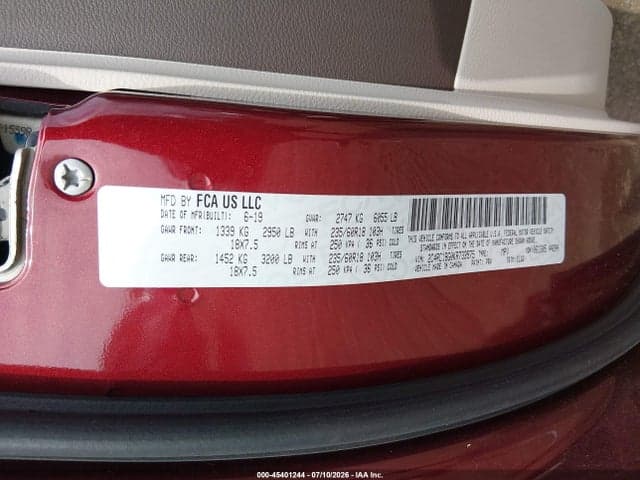 2019 CHRYSLER PACIFICA TOURING L 9
