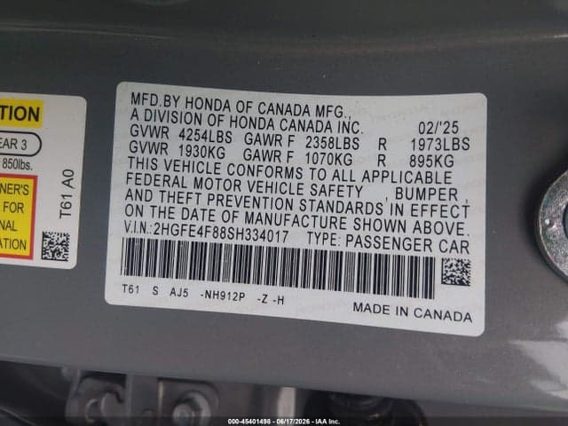 2025 HONDA CIVIC HYBRID SPORT/SPORT TOURING 9