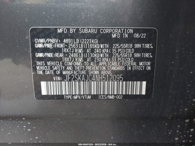 2022 SUBARU FORESTER SPORT 9