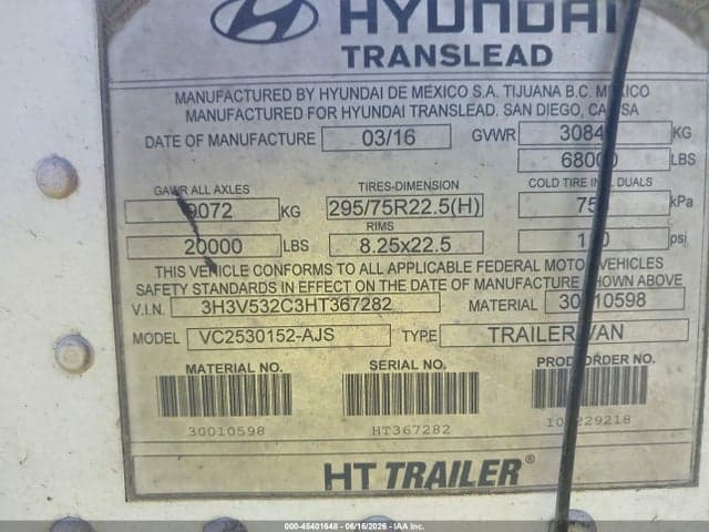 2017 HYUNDAI TRANSLEAD INC UNKNOWN 9