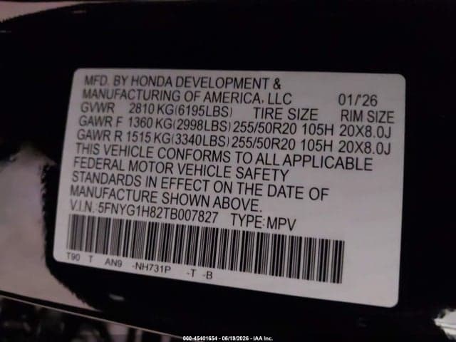 2026 HONDA PILOT ELITE 9
