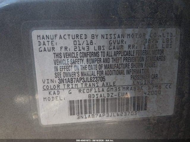 2018 NISSAN SENTRA SV 9