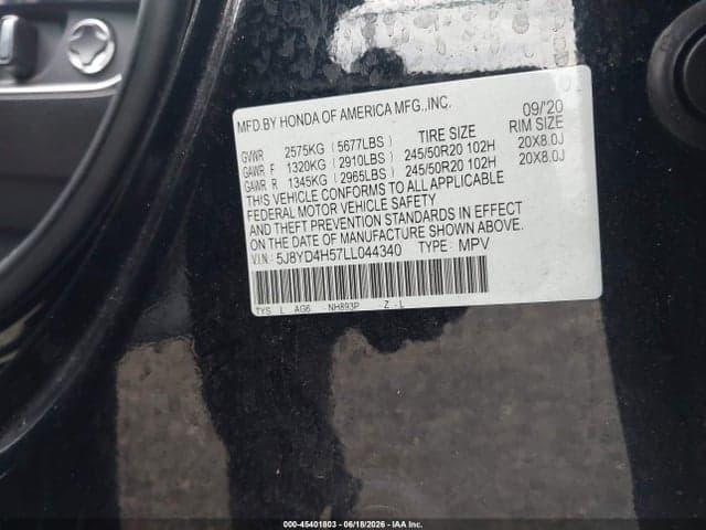 2020 ACURA MDX TECHNOLOGY PACKAGE 9