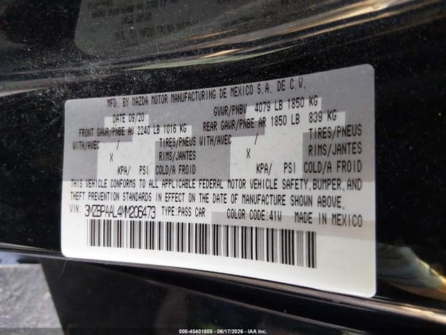 2021 MAZDA MAZDA3 2.5 S 9