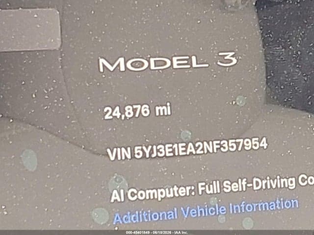 2022 TESLA MODEL 3 REAR-WHEEL DRIVE 16