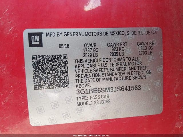2018 CHEVROLET CRUZE LT AUTO 9