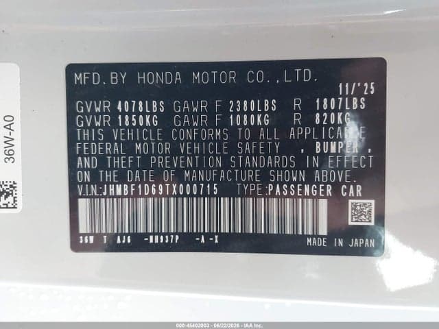 2026 HONDA PRELUDE HYBRID 9