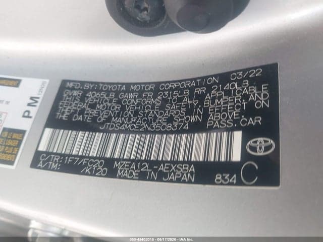 2022 TOYOTA COROLLA SE 9