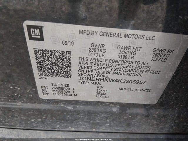 2019 CHEVROLET TRAVERSE 3LT 9