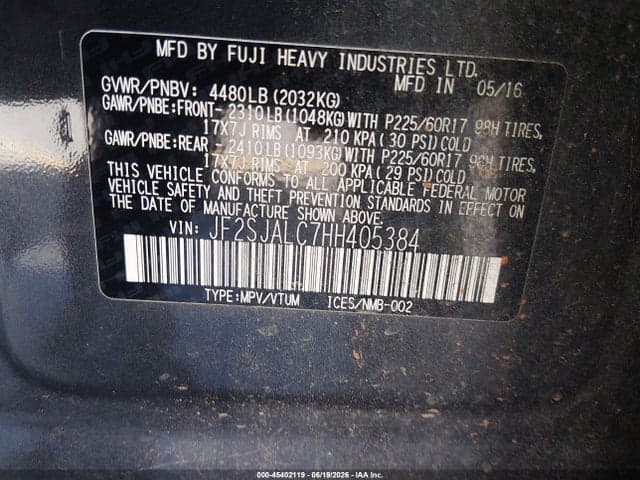 2017 SUBARU FORESTER 2.5I LIMITED 9