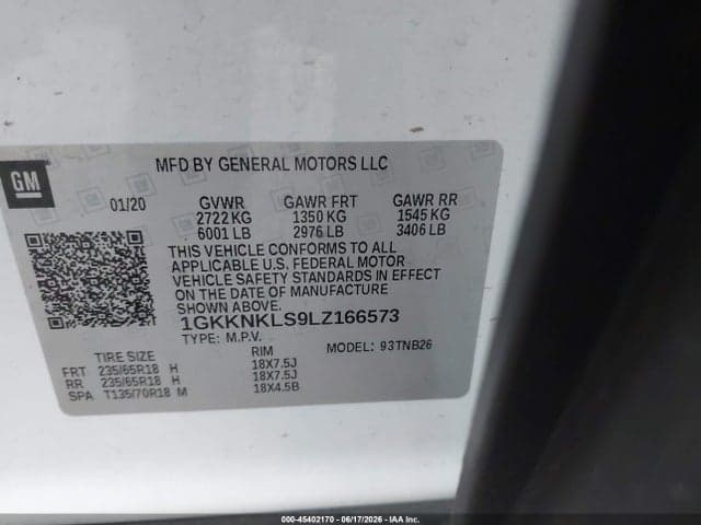 2020 GMC ACADIA FWD SLE 9