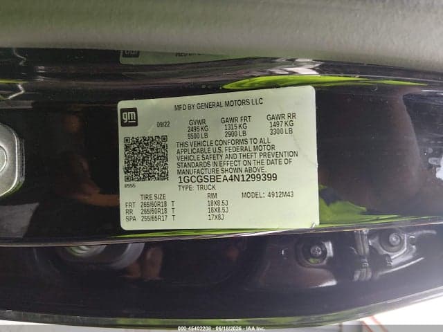 2022 CHEVROLET COLORADO 2WD SHORT BOX WT 9