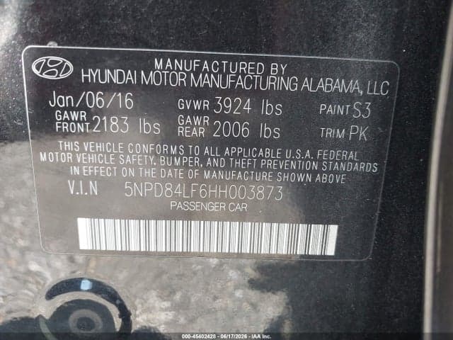 2017 HYUNDAI ELANTRA LIMITED 9