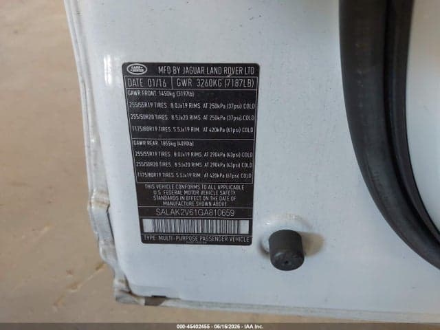 2016 LAND ROVER LR4 9