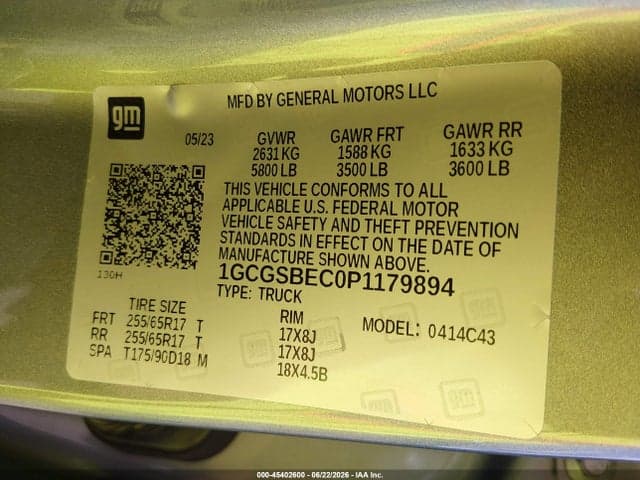 2023 CHEVROLET COLORADO 2WD SHORT BOX WT 9