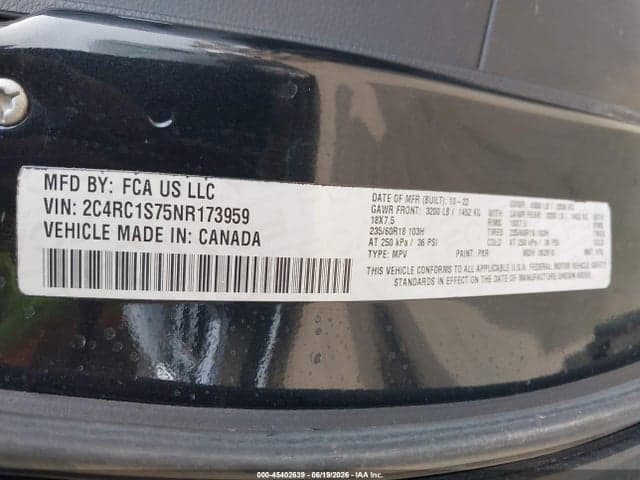 2019 CHRYSLER PACIFICA TOURING L PLUS 9