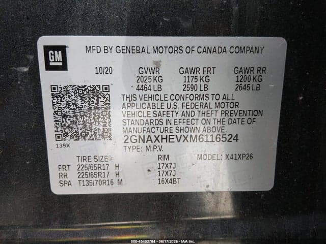 2021 CHEVROLET EQUINOX FWD LS 9
