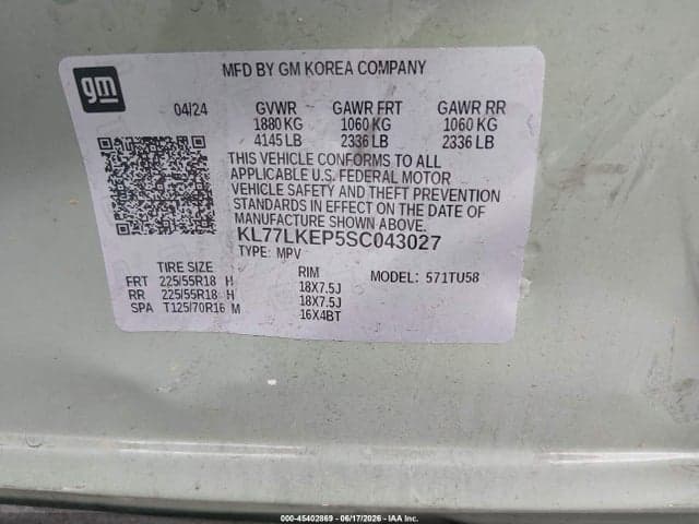 2025 CHEVROLET TRAX FWD ACTIV 9