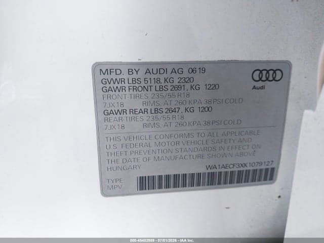 2019 AUDI Q3 2.0T PREMIUM 9