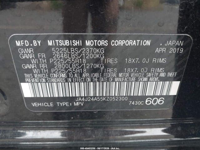 2019 MITSUBISHI OUTLANDER PHEV 9