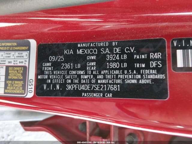 2025 KIA K4 EX 9