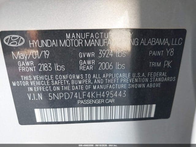 2019 HYUNDAI ELANTRA SE 9