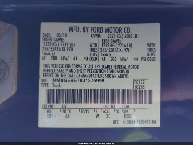 2018 FORD TRANSIT CONNECT XL 9