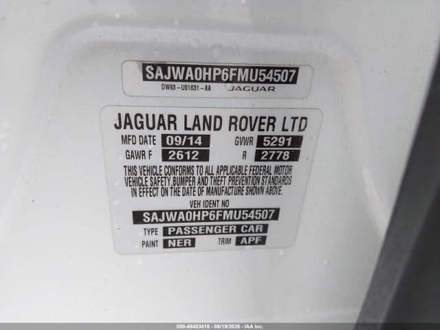 2015 JAGUAR XF 5.0L 9