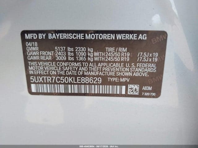 2019 BMW X3 SDRIVE30I 9