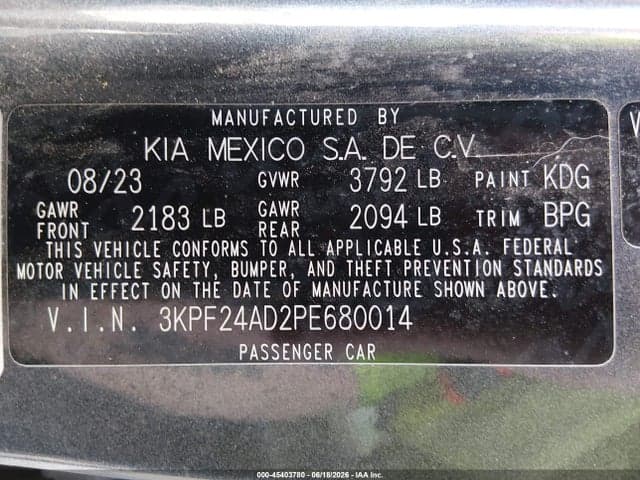 2023 KIA FORTE LXS 9