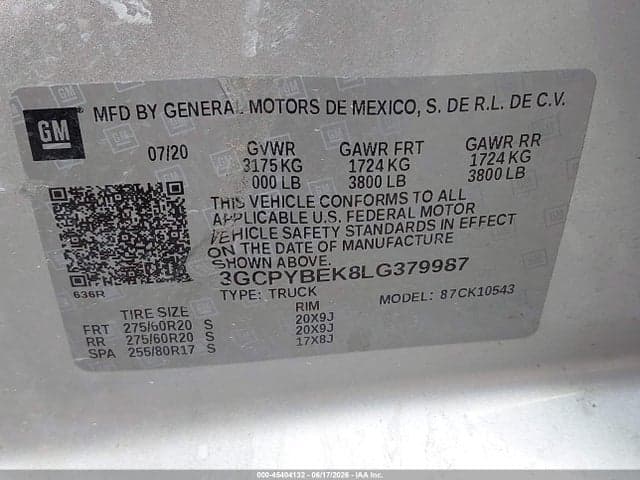 2020 CHEVROLET SILVERADO 1500 9