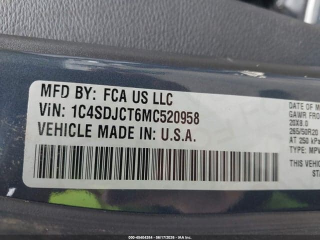 2021 DODGE DURANGO R/T AWD 9