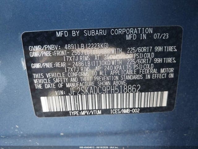 2023 SUBARU FORESTER PREMIUM 9