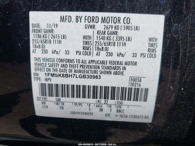2020 FORD EXPLORER 9