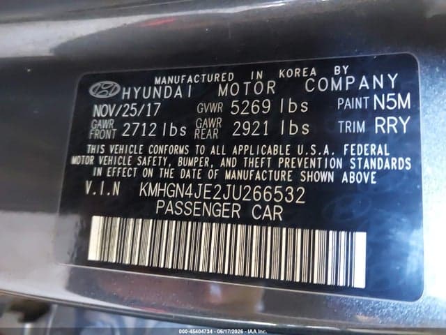 2018 GENESIS G80 3.8 9