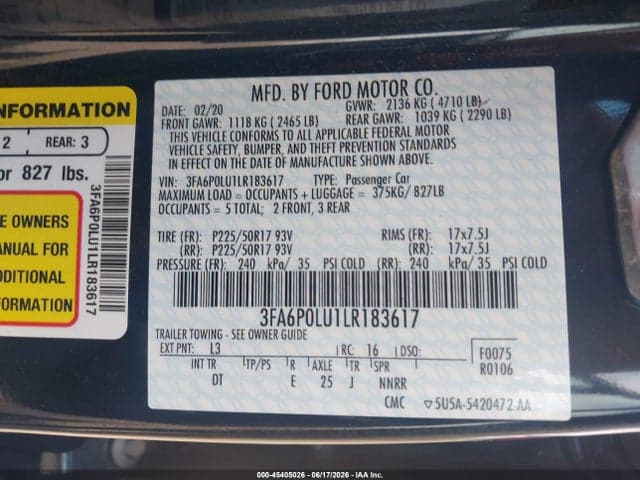 2020 FORD FUSION HYBRID SE 9