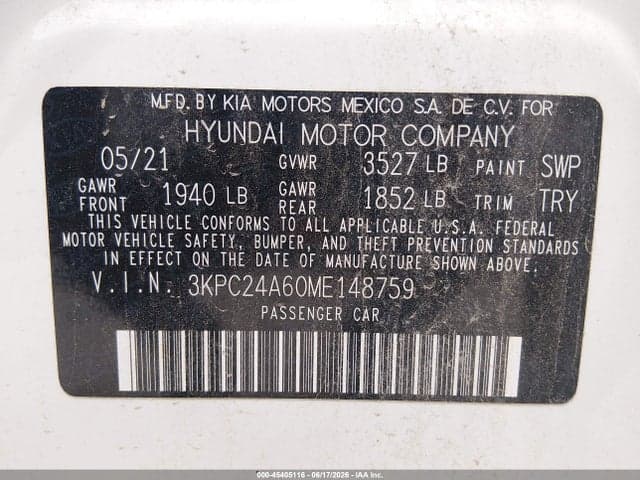 2021 HYUNDAI ACCENT SE 9