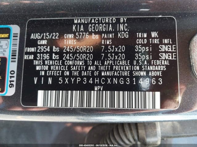 2022 KIA TELLURIDE EX 9