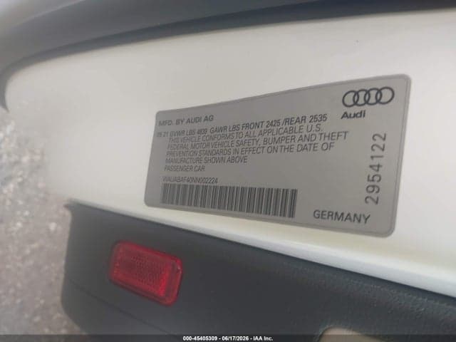 2022 AUDI A4 PREMIUM 40 TFSI QUATTRO S TRONIC 9