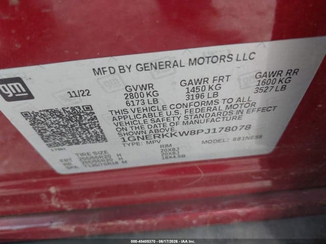2023 CHEVROLET TRAVERSE FWD PREMIER 9