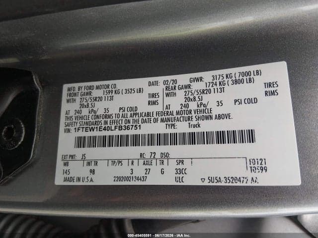 2020 FORD F-150 PLATINUM 9
