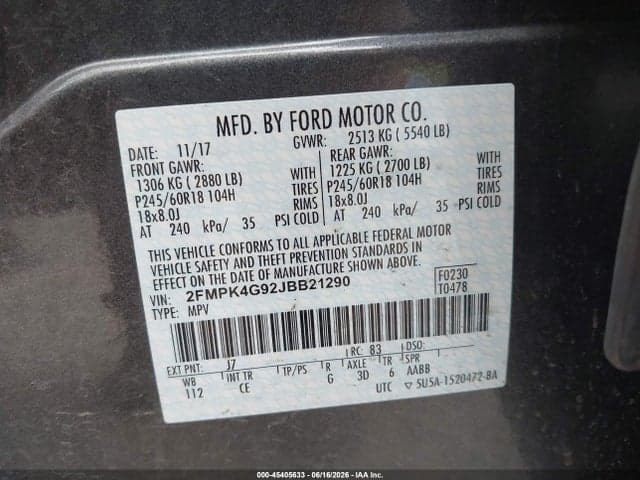 2018 FORD EDGE SE 9