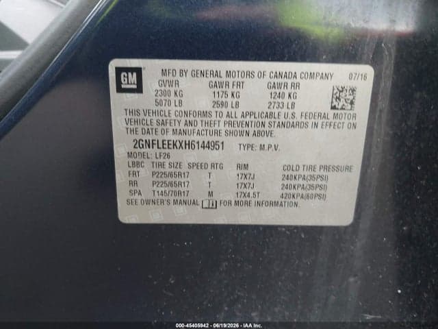 2017 CHEVROLET EQUINOX LS 9