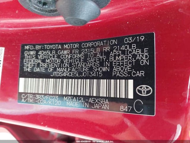 2020 TOYOTA COROLLA SE 9