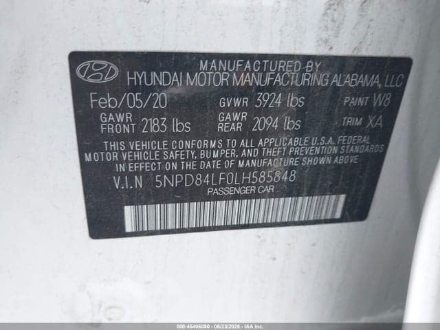 2020 HYUNDAI ELANTRA SEL 9